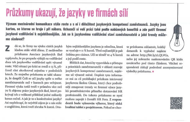 Média článek Glossa